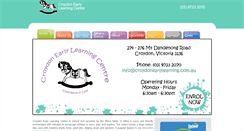 Desktop Screenshot of croydonearlylearning.com.au