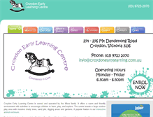 Tablet Screenshot of croydonearlylearning.com.au